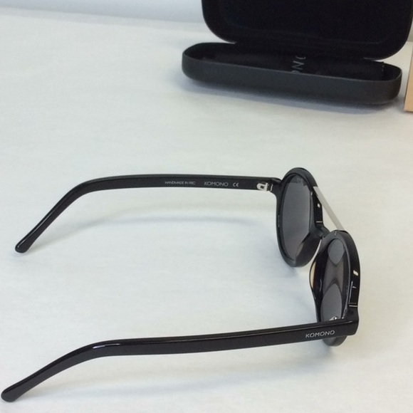 KOMONO sunglasses glossy black round NEW vivien main image 4